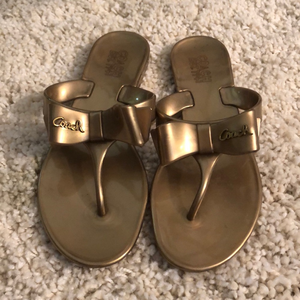 Coach Gold Sandals